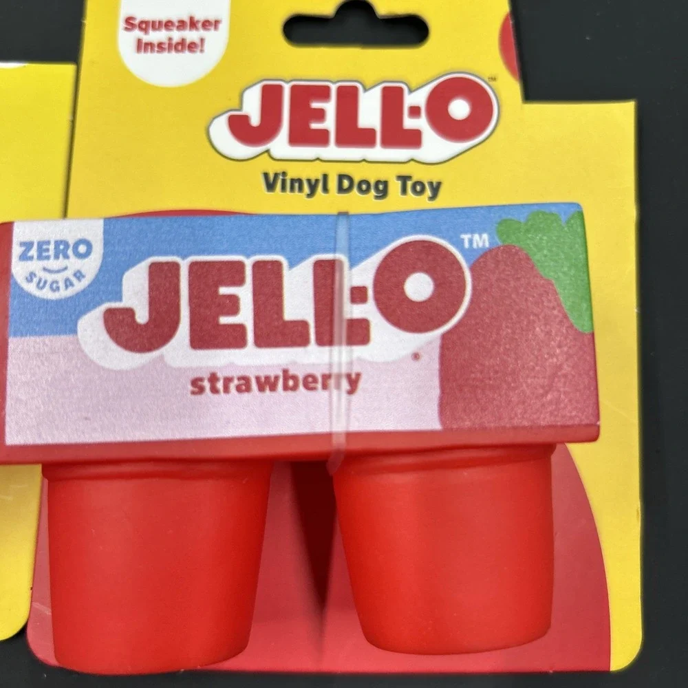 Lot Of 2 Jello Vinyl Dog Toys With‎ Squeakers